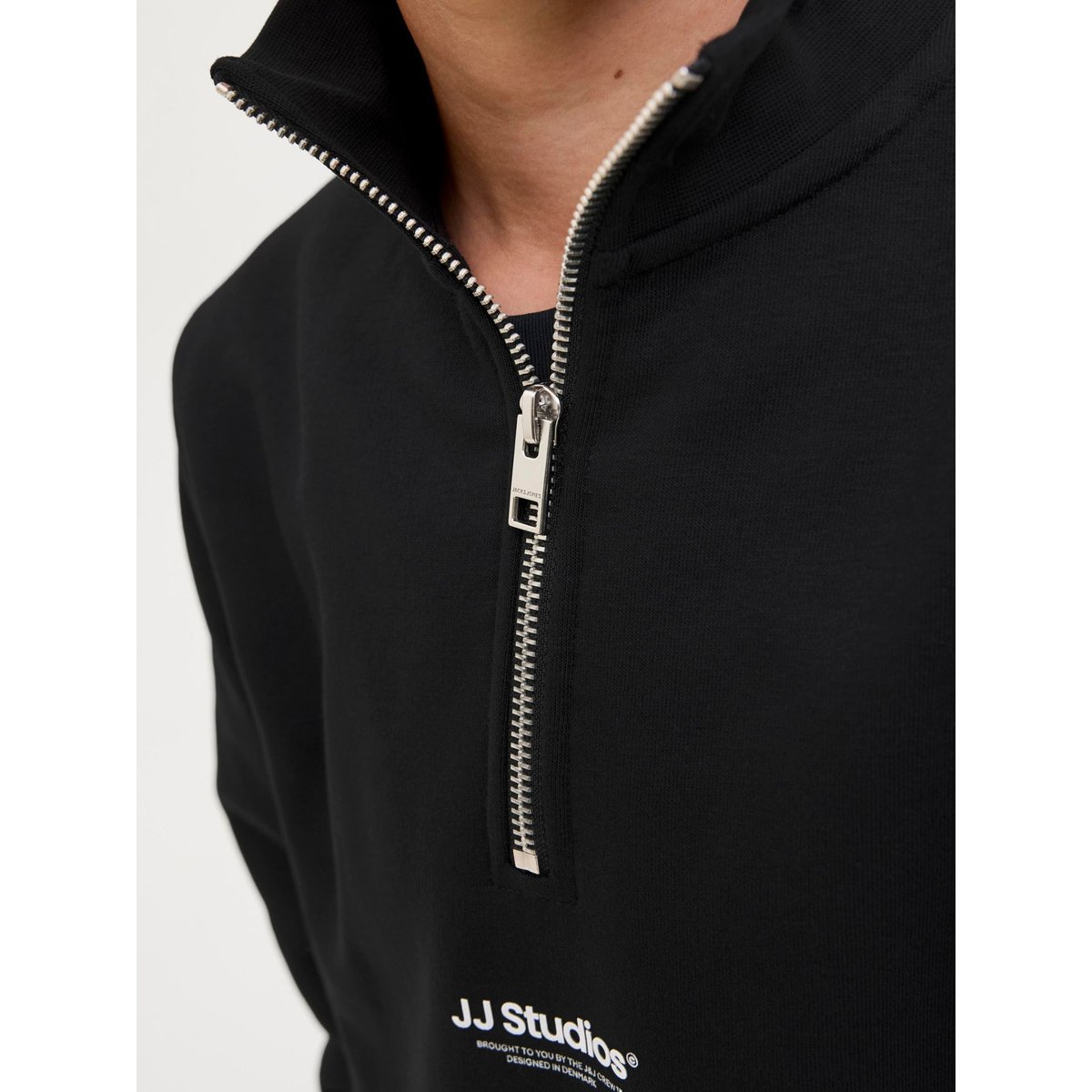 Sweat À Mi-Fermeture Éclair black 1, JACK & JONES JUNIOR