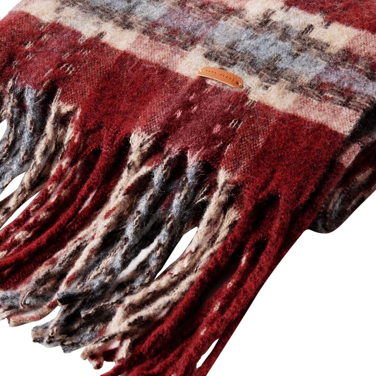 Écharpe À Imprimé À Carreaux rouge bordeaux, PEPE JEANS