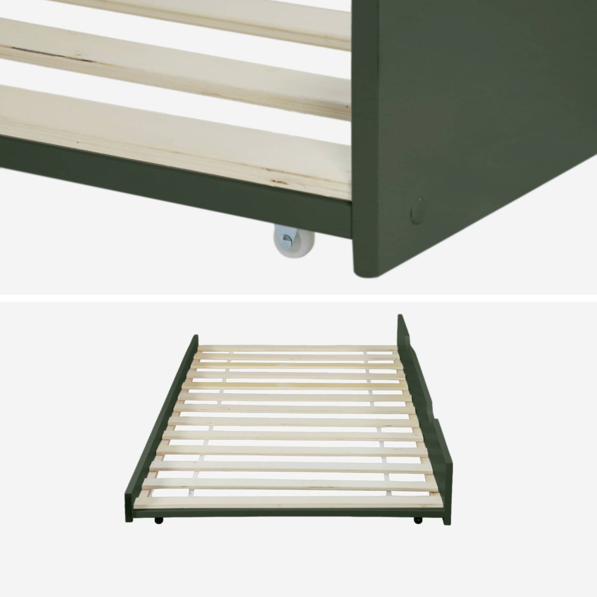 Tiroir lit enfant bois de pin TIROIR LIT 190X94 CM blanc, SWEEEK