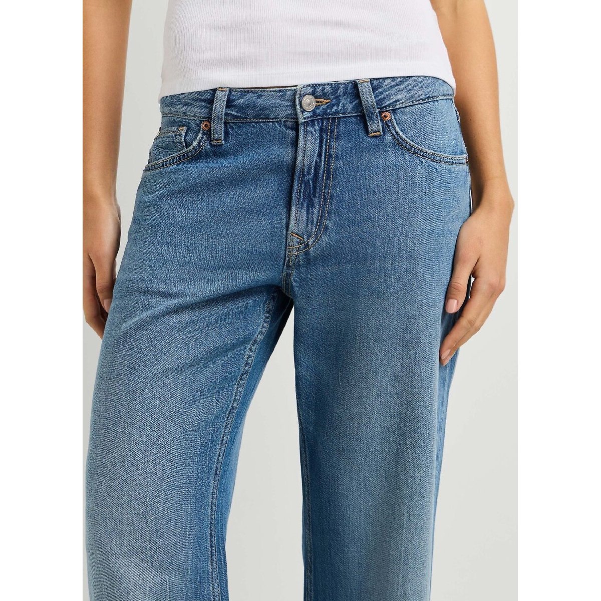 Jean loose taille basse, Nicky used verde green, PEPE JEANS