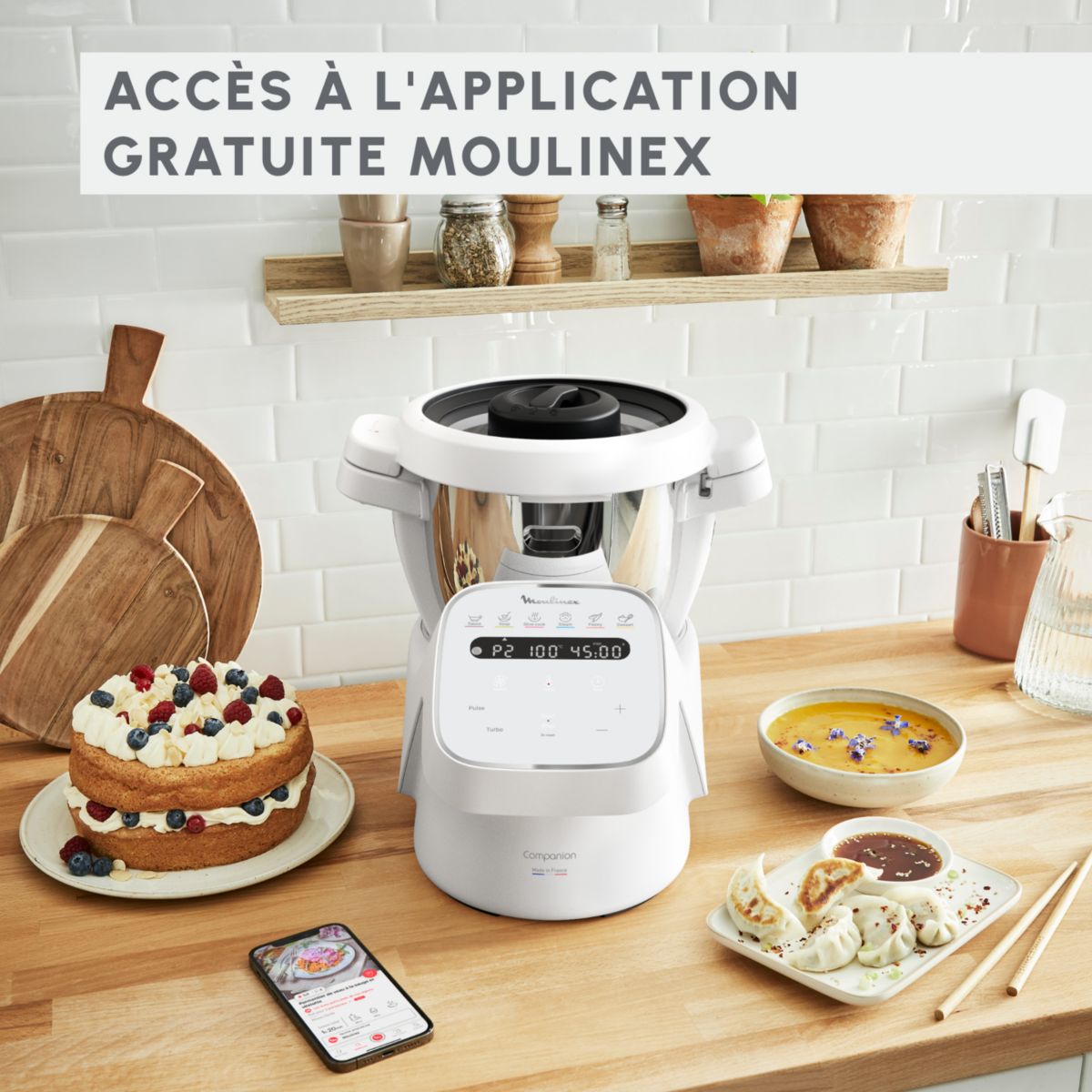 Robot cuiseur Companion XL 14 fonctions HF840110 couleur unique, MOULINEX