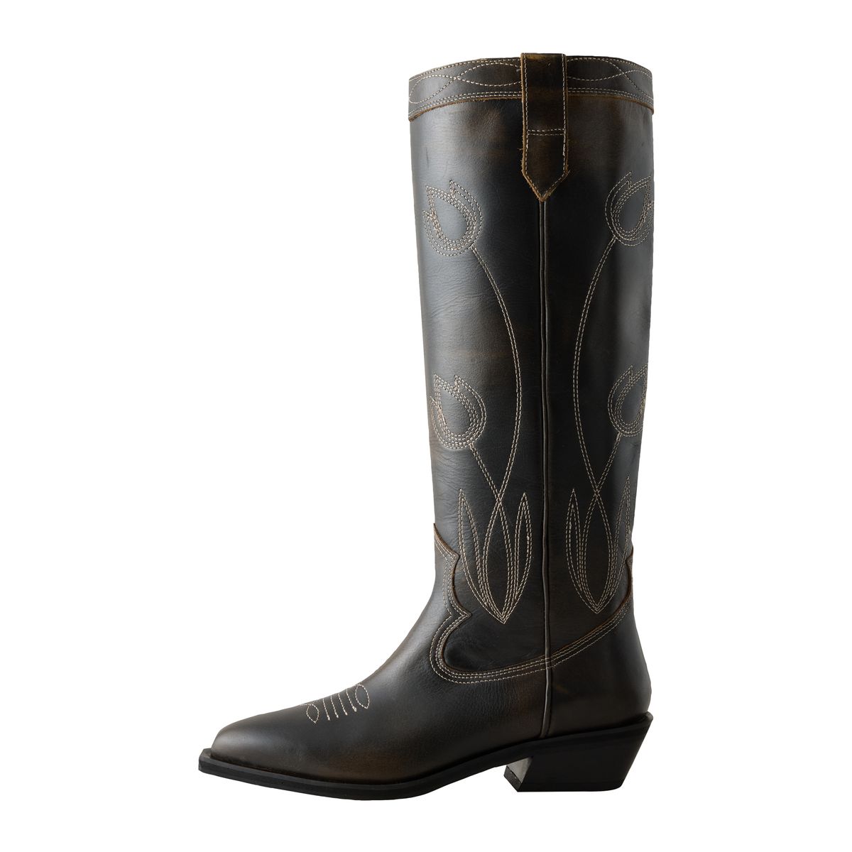 Bottes western à surpiqûres forever comfort® marron chocolat, NEXT