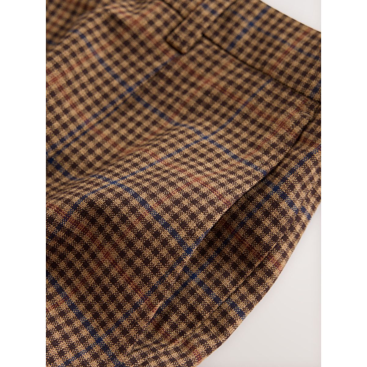 Pantalon de costume ajusté à carreaux marron, NEXT