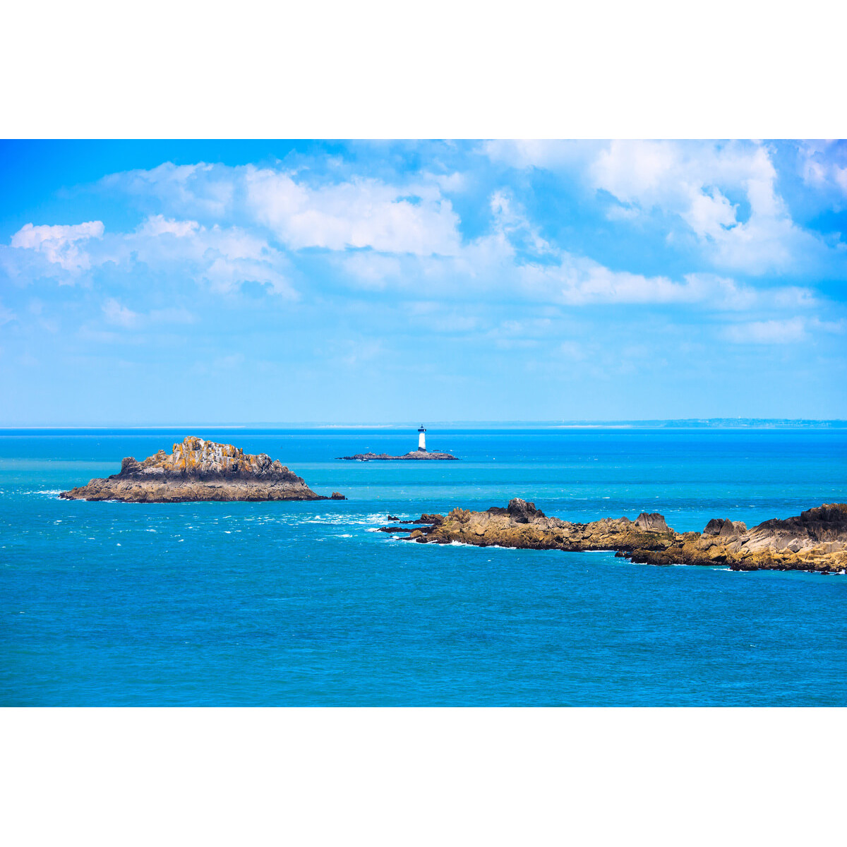 Tableau Mural Phare De Chausey MER tableaux sur toile-bleu, CEANOTHE