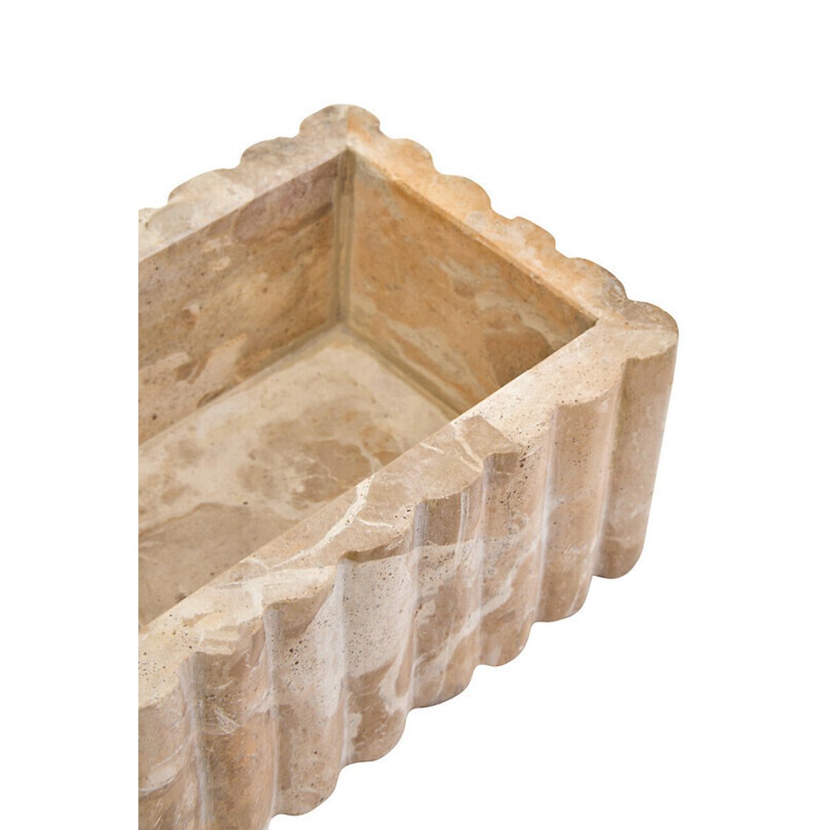 Rectanguar Decorative Marble Box in Chocolate brown , FIFTY FIVE SOUTH