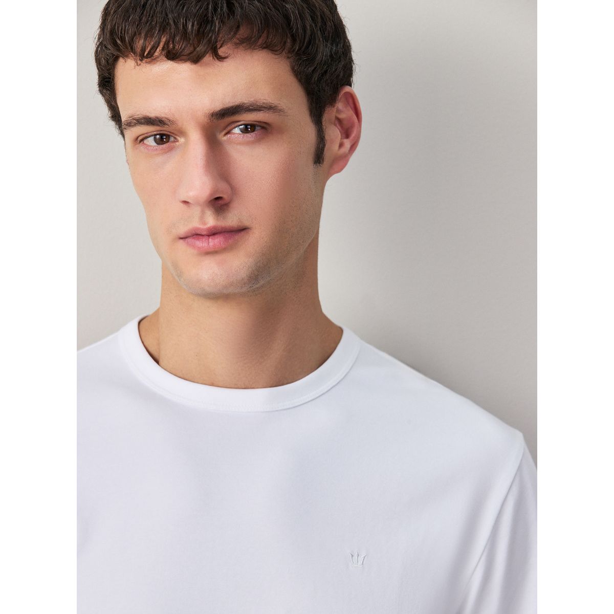 T-shirt en coton stretch blanc, NEXT