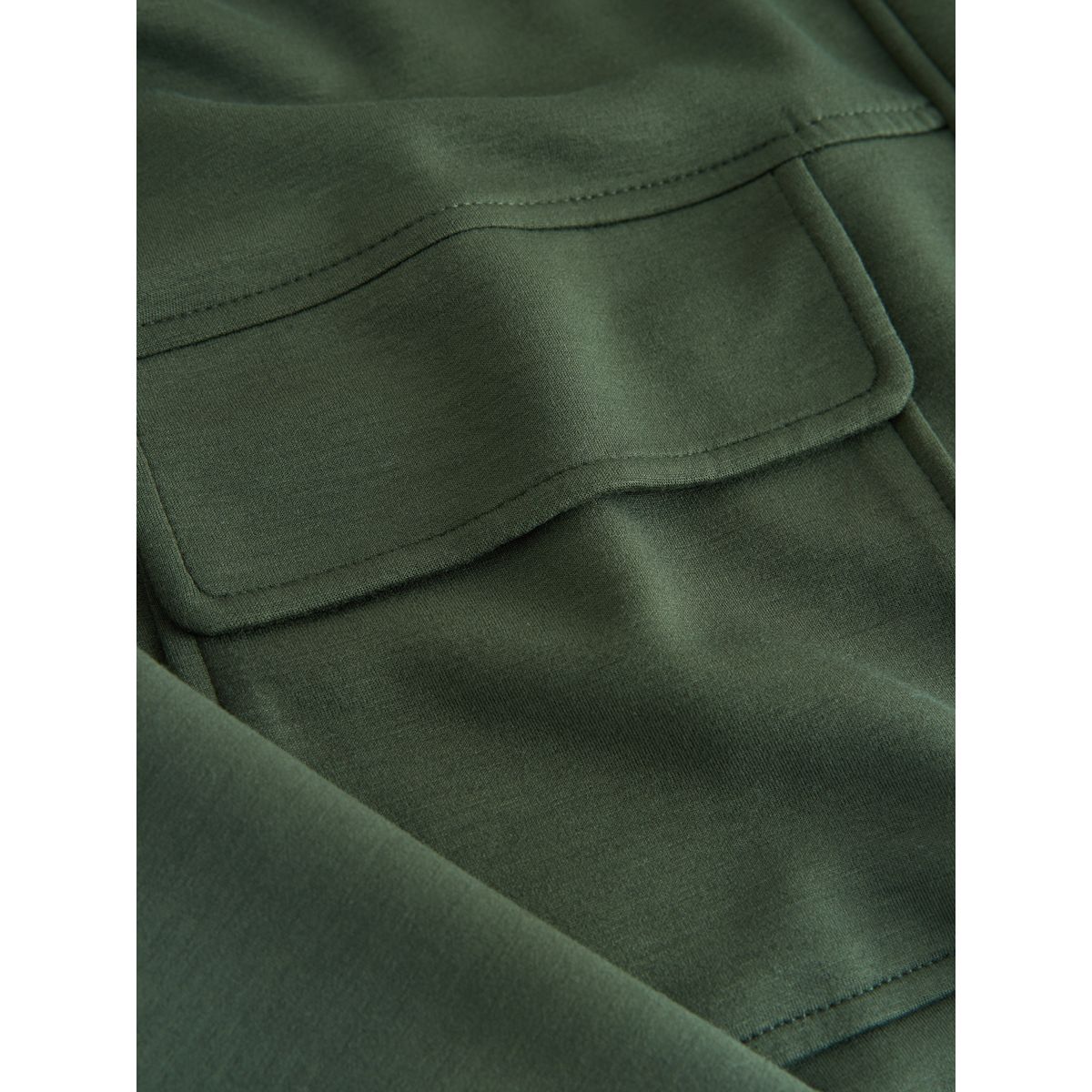 Chemise manches longues en lin mélangé veste utilitaire à fermeture éclair et col montant vert forêt, NEXT