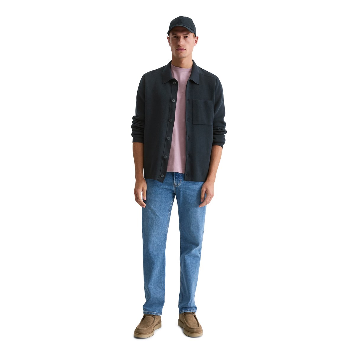 Survêtement en tricot regular en pur coton bio bleu foncé, MARC O'POLO