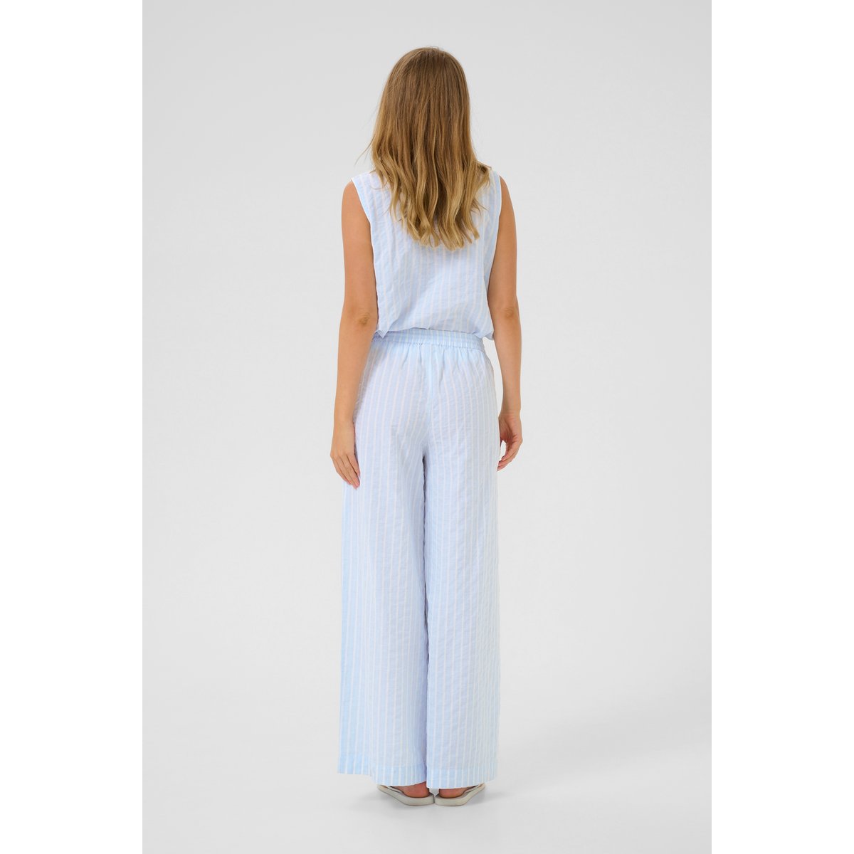 Casual pants bleu/blanc rayures, KAFFE
