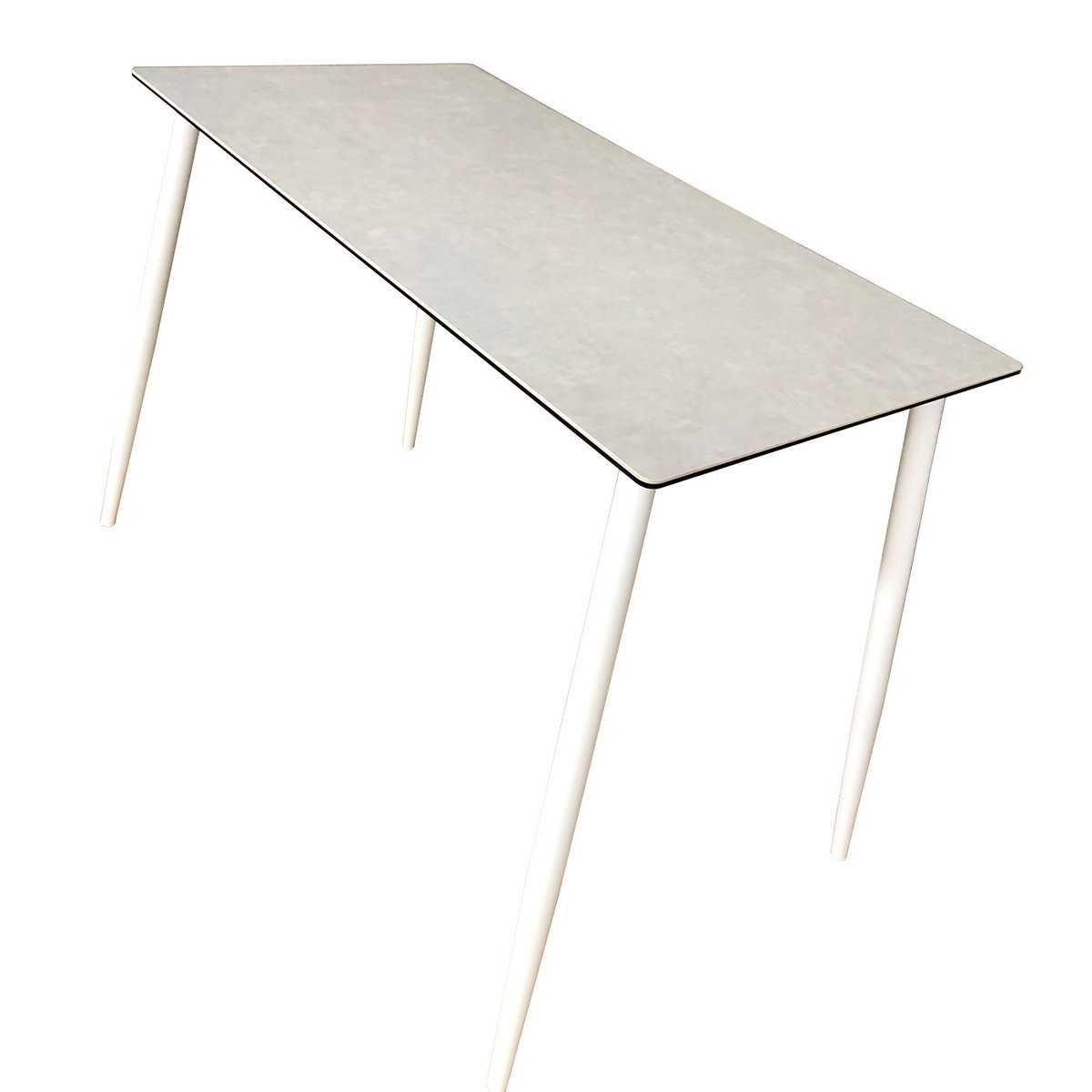 Table de bar en céramique et aluminium, LUCA blanc, GESCOVA