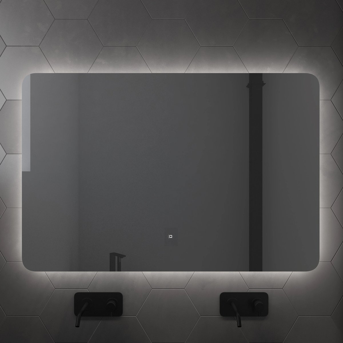 Miroir Led Silver Moon gris clair, HOME MAISON