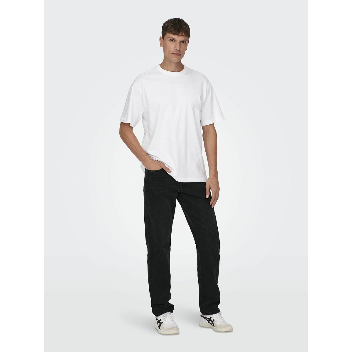 Jean droit noir denim, ONLY & SONS