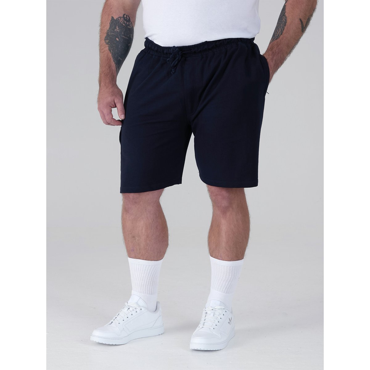 Short léger à poches grande taille JOHN bleu marine, DUKE