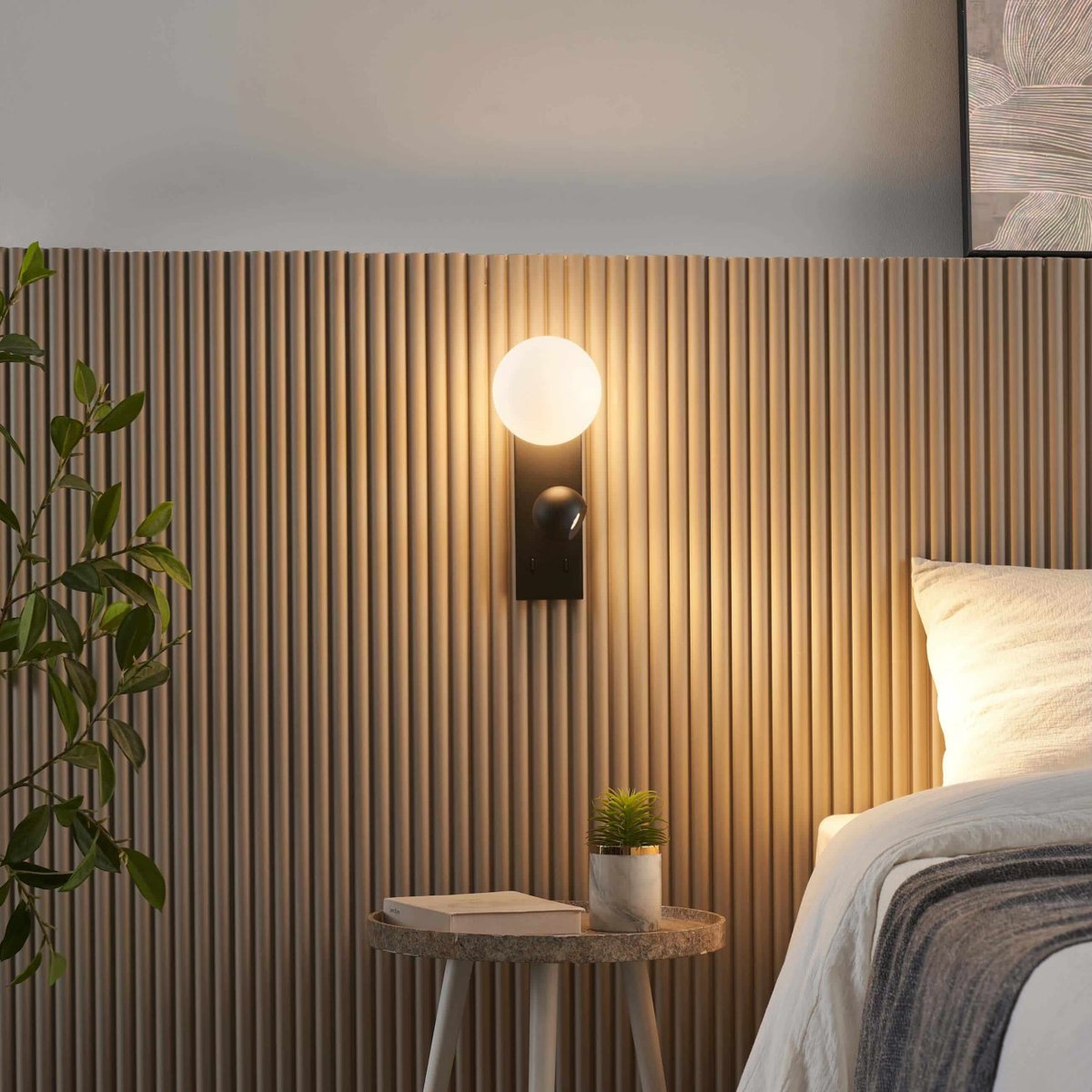 Applique LED double usage pratique - AVELYSA noir et blanc, KOSILUM