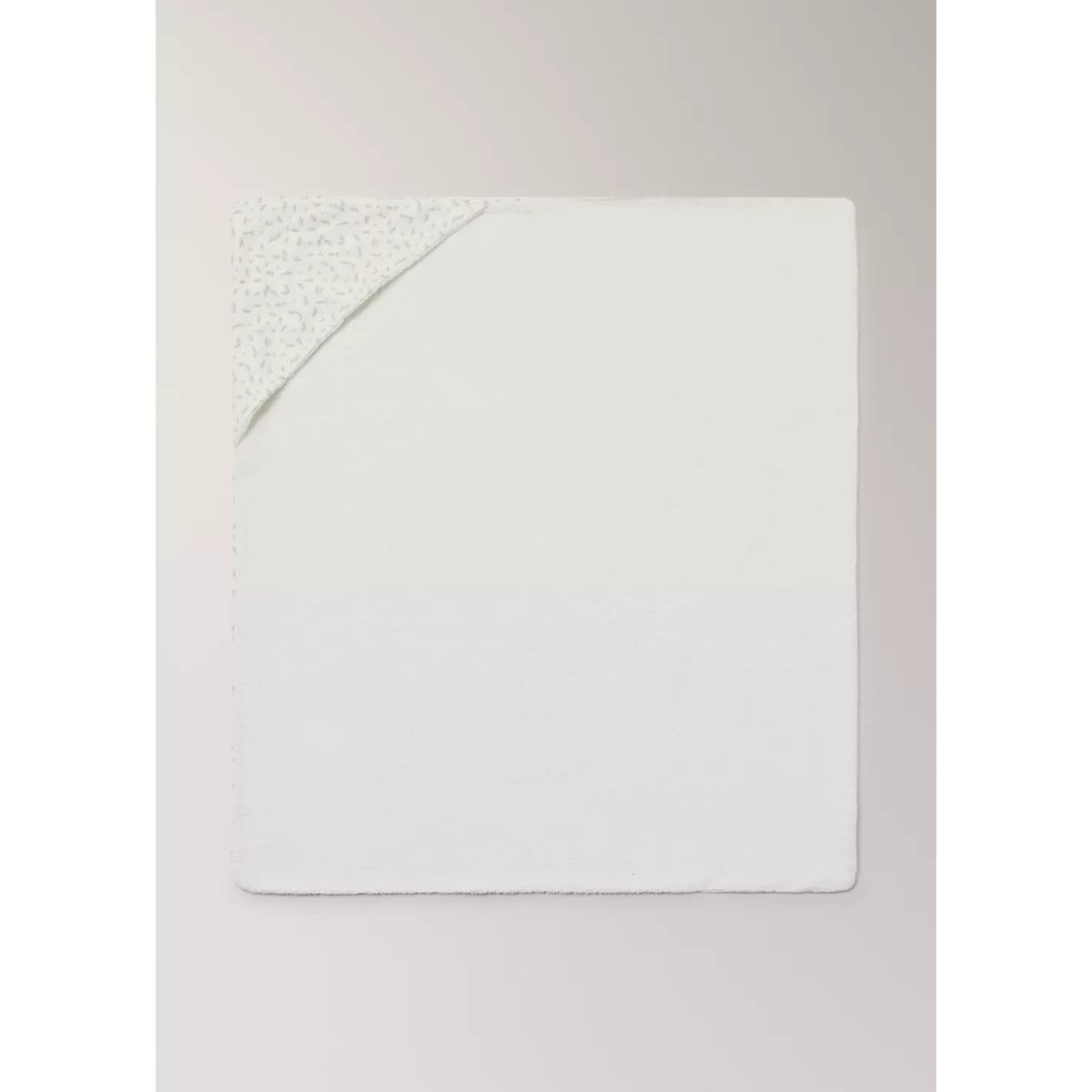 Peignoir à capuche en coton imprimé écru, MANGO HOME