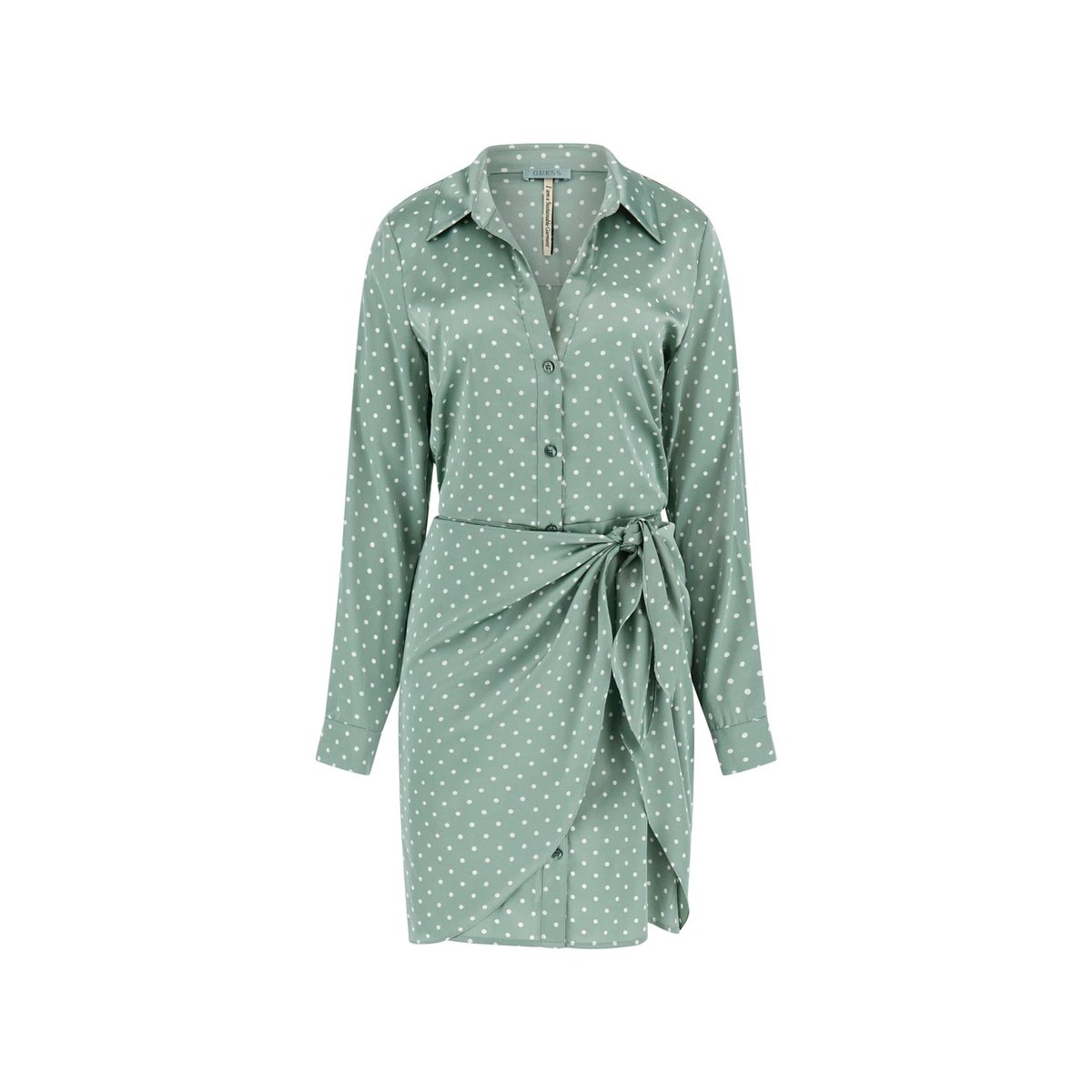 Mini Robe Imprimé All-Over points verts, GUESS