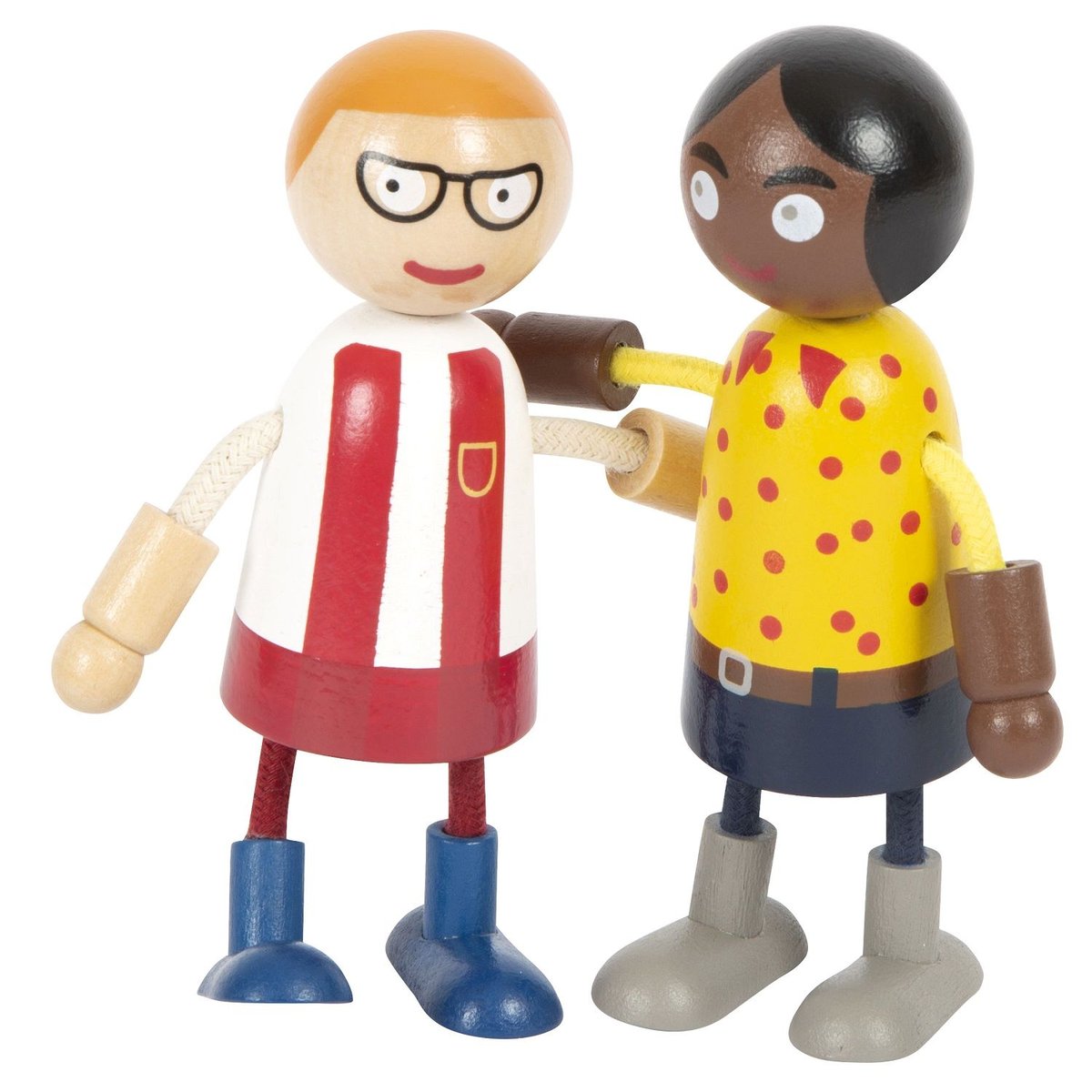 Famille de poupées souples avec bébé beige, SMALL FOOT COMPANY