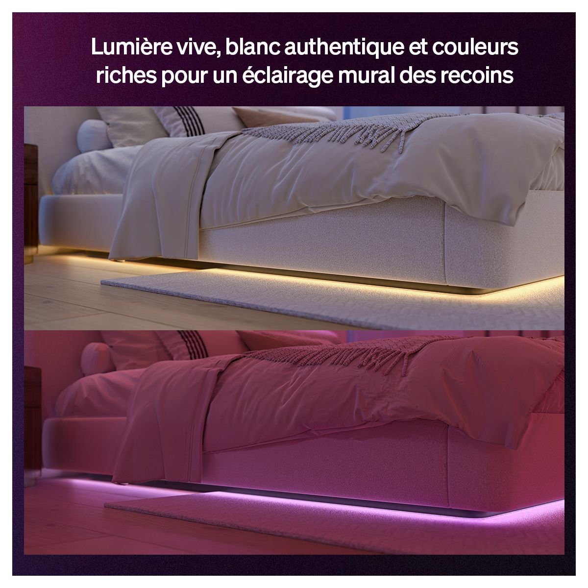Bandeau LED Flux Strip Light 3m White&Color gradient couleur unique, PHILIPS HUE