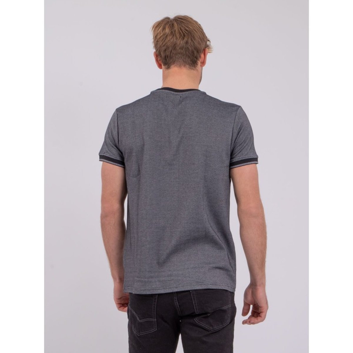 T-shirt Manches Courtes Col Rond Pur Coton Nomiko noir, RITCHIE