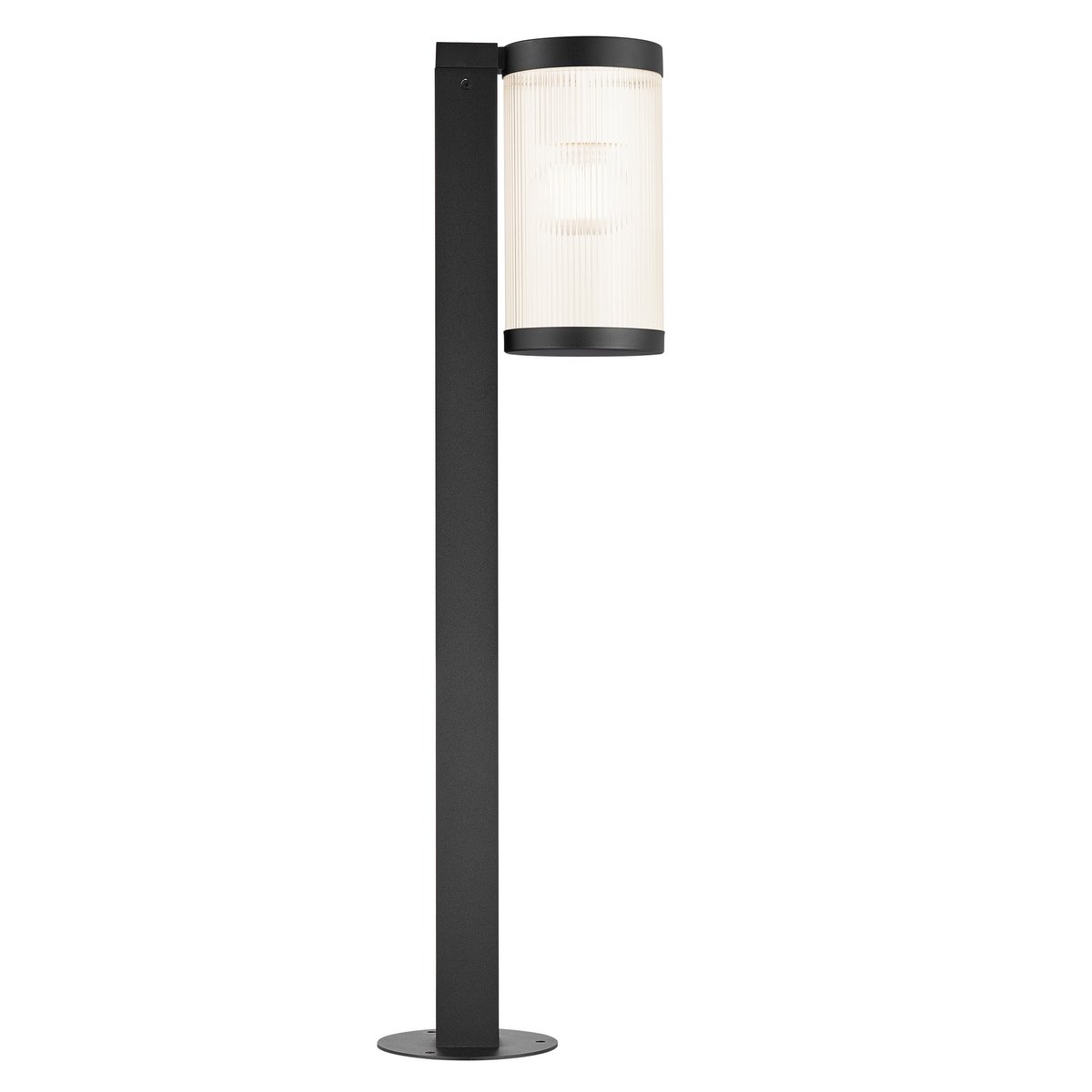 Potelet à l'architecture cylindrique et moderne en aluminium, COUPAR noir, NORDLUX