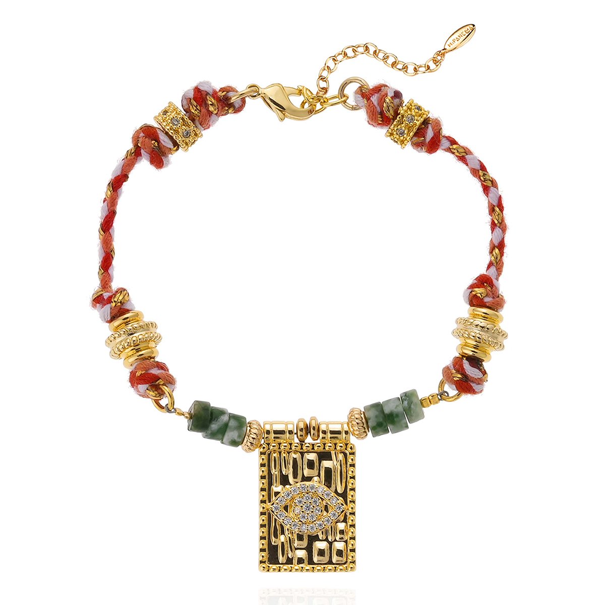 Bracelet de perles avec pendentif GAMARO vert, HIPANEMA
