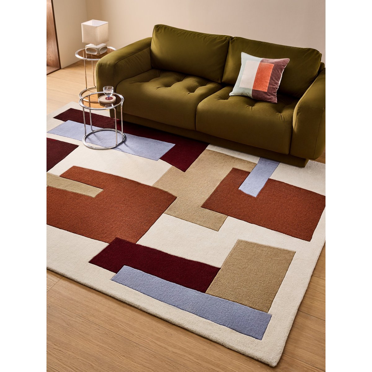 Tapis de salon et chambre pure laine VANESSA multicolore, NOVATREND