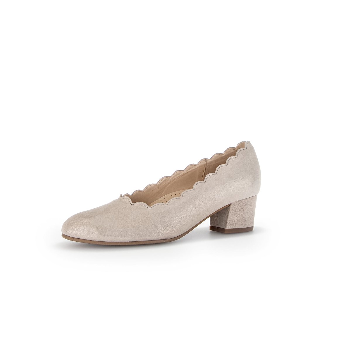 Escarpins en  à talon décroché beige-doré, GABOR