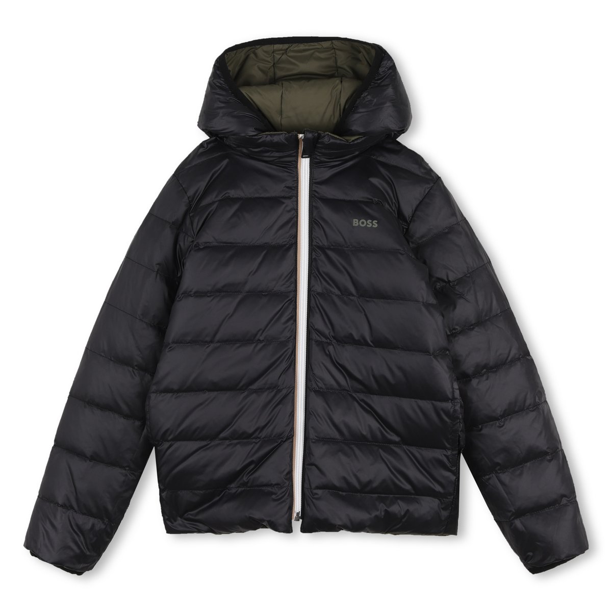 Doudoune réversible olive, BOSS KIDSWEAR