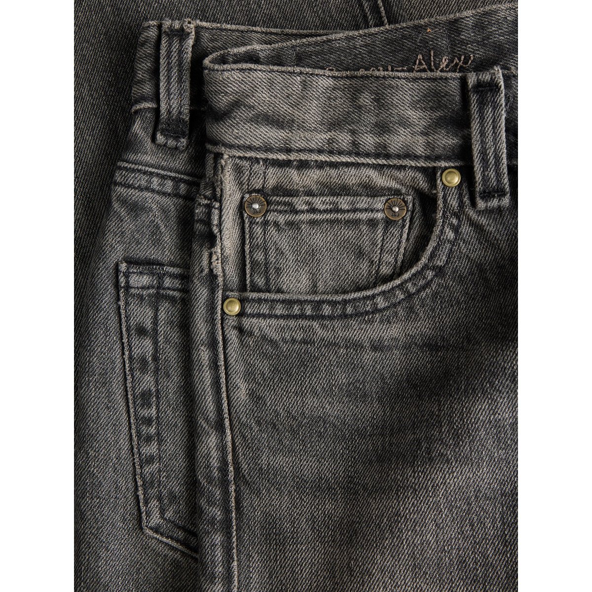 Jean Baggy Fit black denim 1, JACK & JONES JUNIOR
