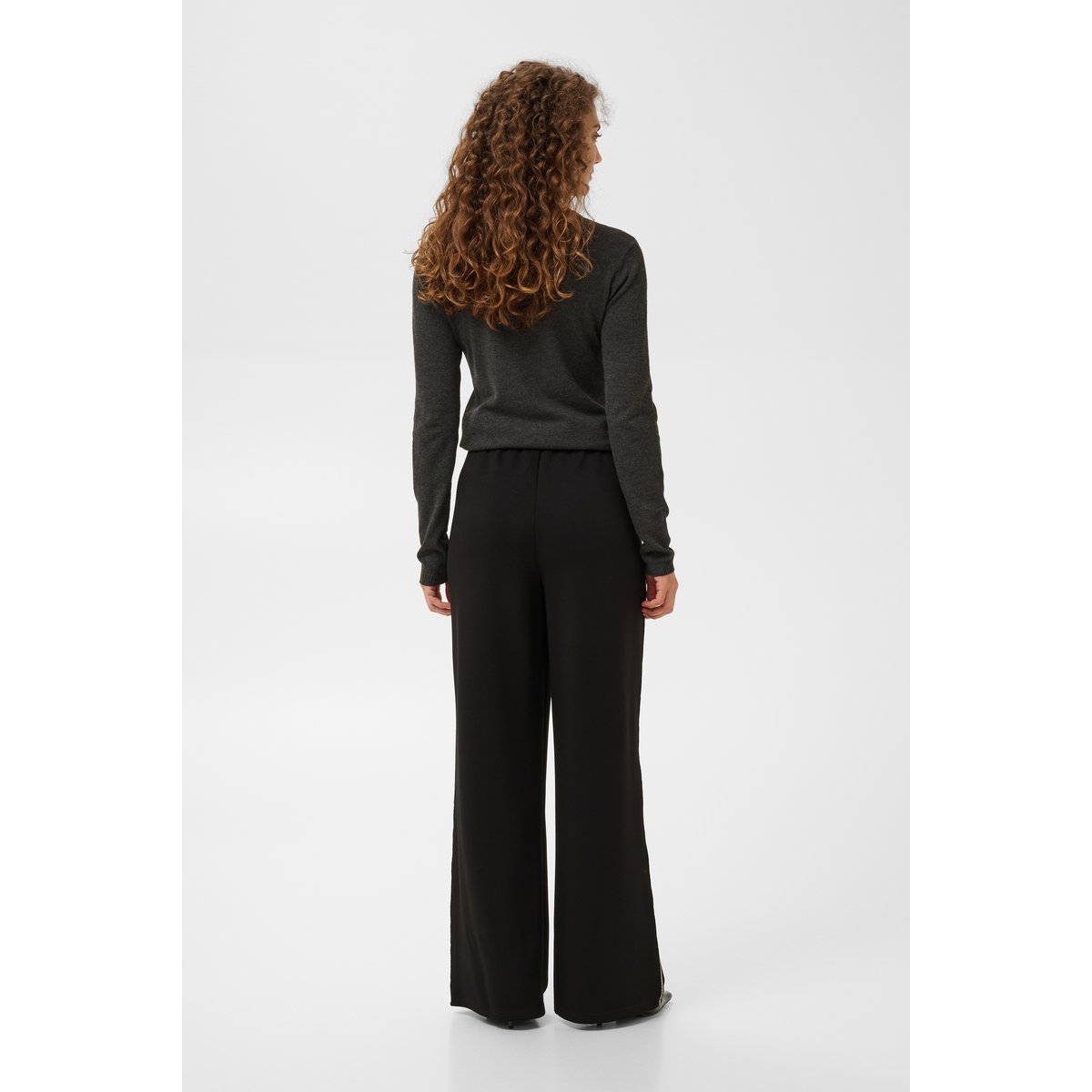 Pantalon en sweat, taille élastiquée noir meteorite, CULTURE