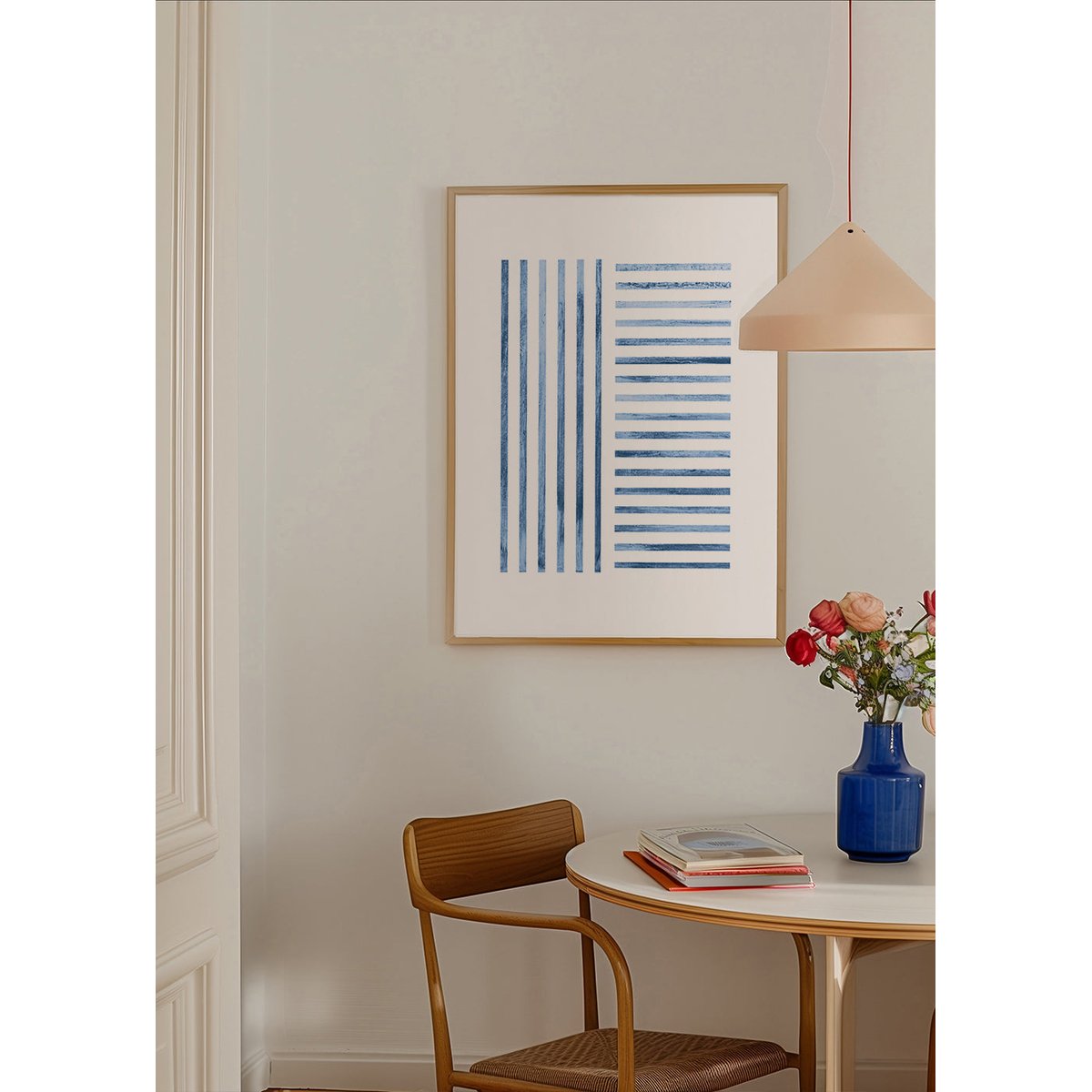 Affiche avec tableau décoratif, 50 x 70 cm beige, HANNUN