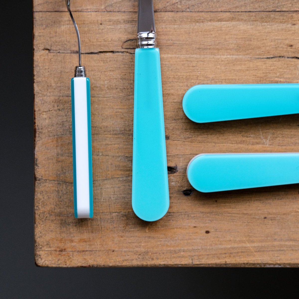 Fourchette à dessert, Duo turquoise, SABRE