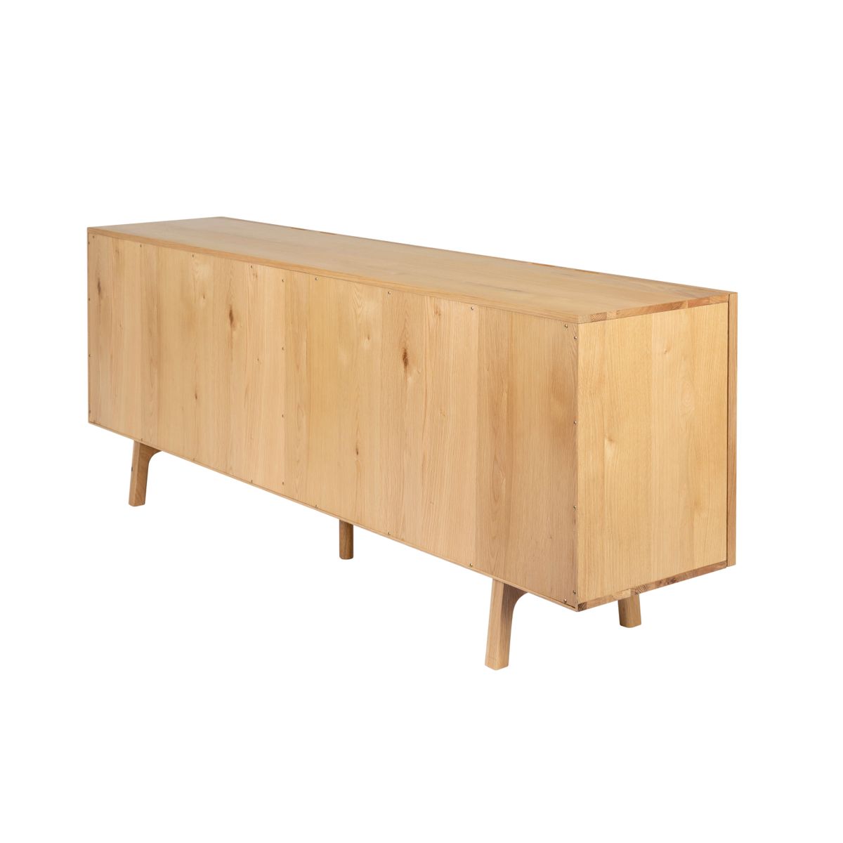 Meuble bas 4 portes chêne naturel, ZAGO