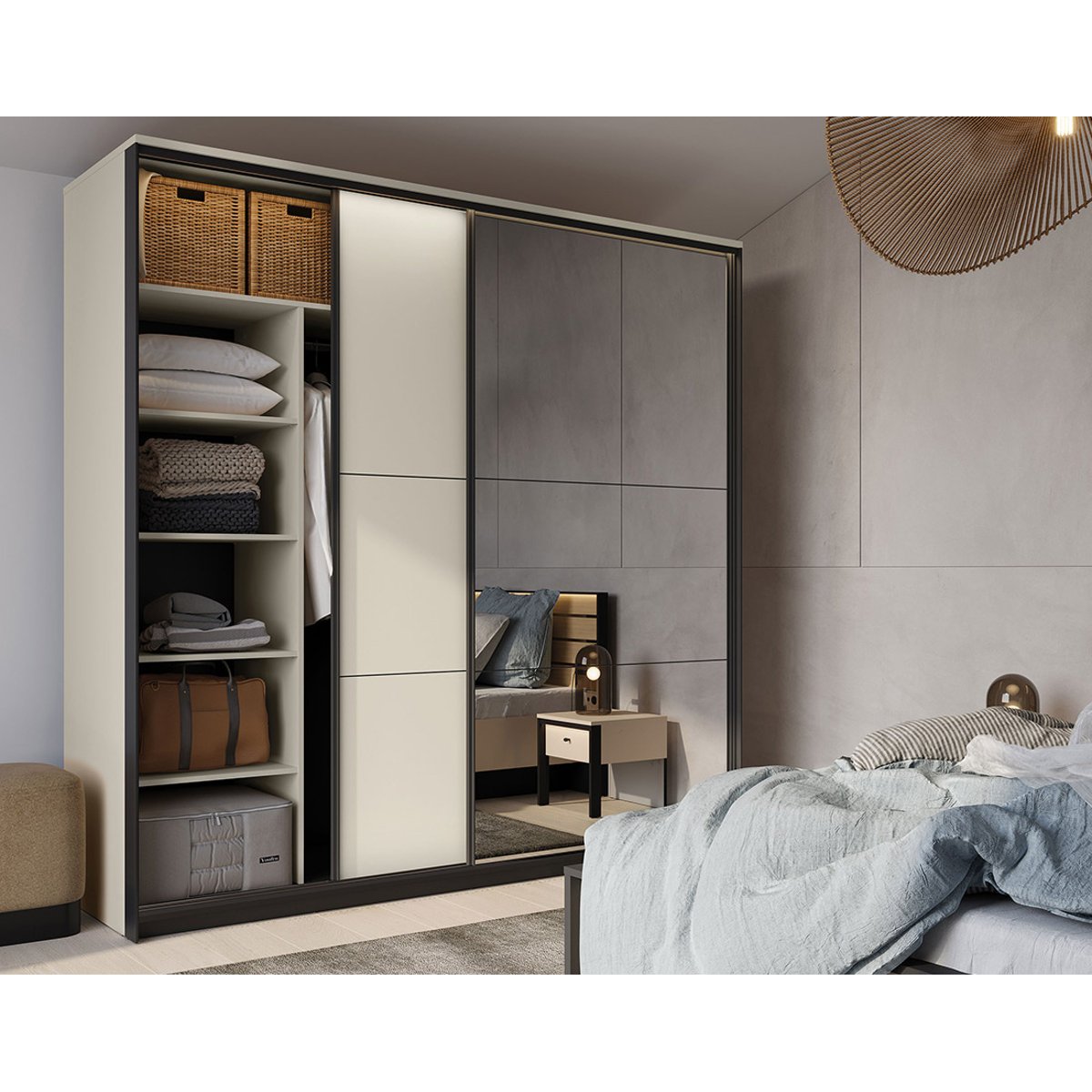 Armoire - KIMI beige, BEST MOBILIER