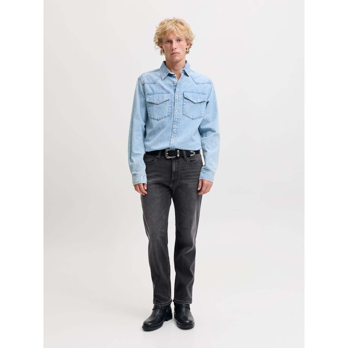 Coupe Regular black denim, JACK & JONES