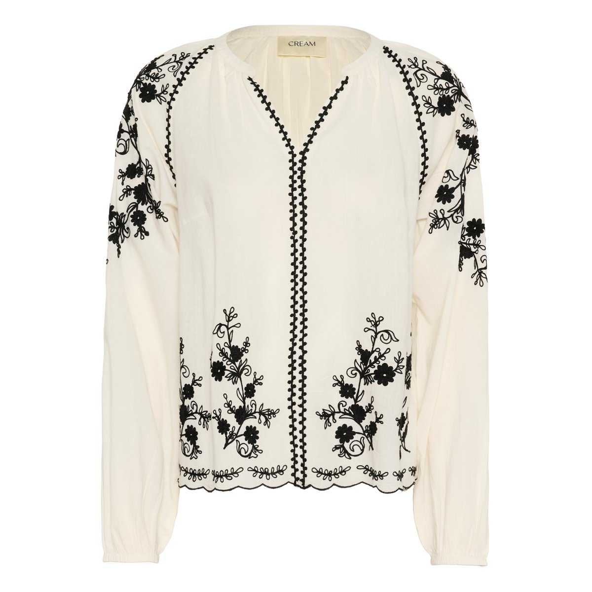 Blouse à manches longues blanc whisper white, CREAM