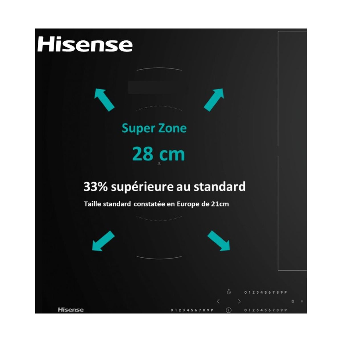 Plaque induction HI63218SR InfiniteMattGlass couleur unique, HISENSE