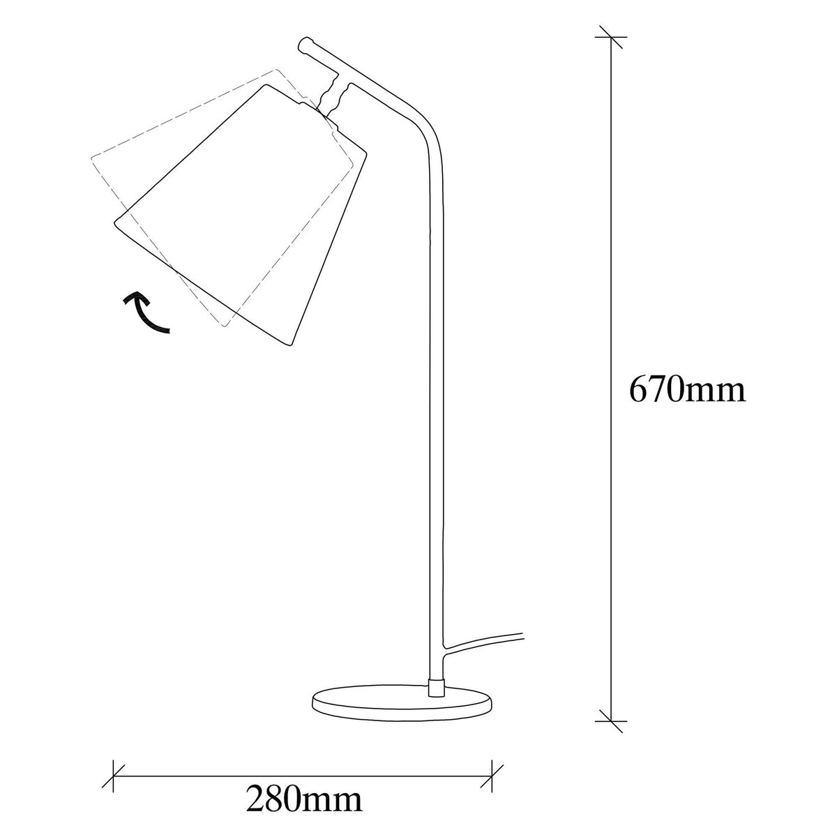 Lampe de chevet vintage ZURICH noir, PIER IMPORT
