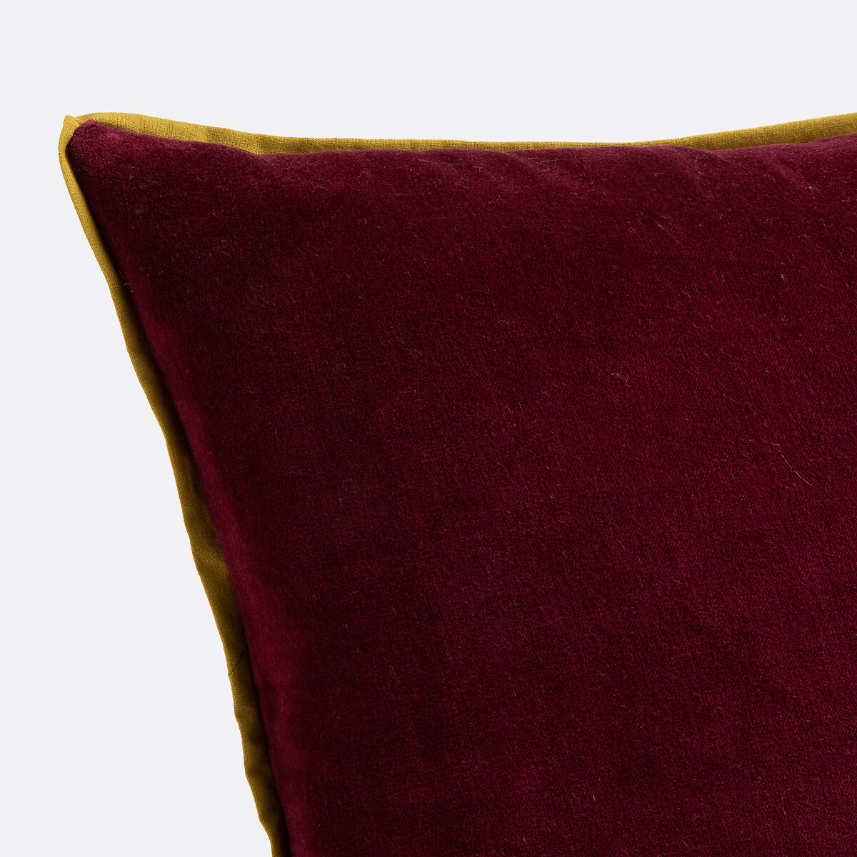 Shandira block print cotton seat pad green/burgundy, LA REDOUTE INTERIEURS