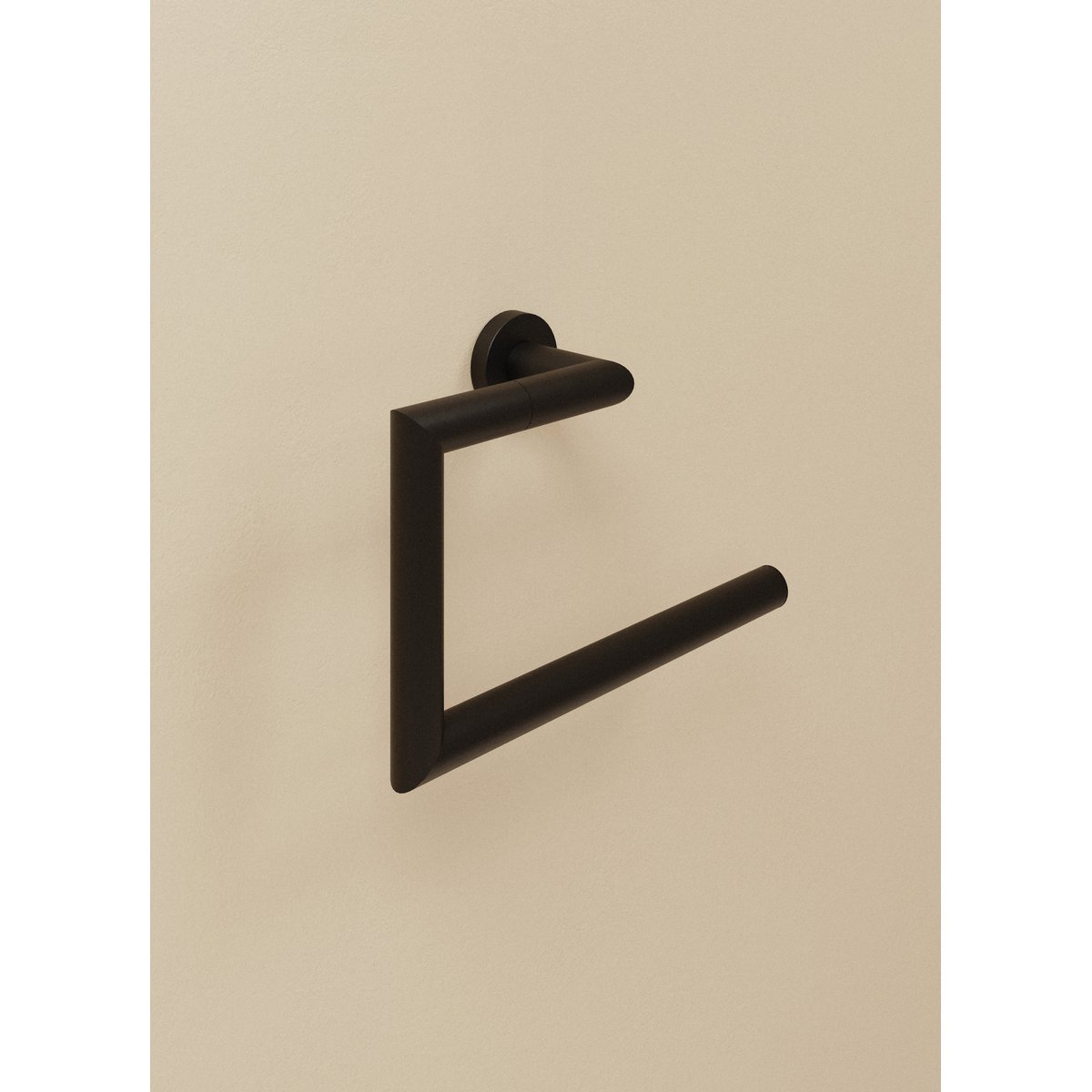 Porte Serviette Anneau mural avec vis ou adhésif KUBIC COOL noir, COSMIC