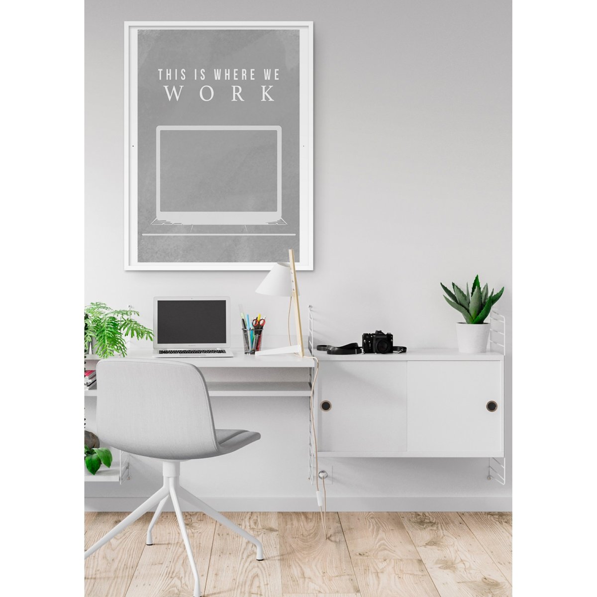 Affiche Laptop blanc, L'AFFICHERIE