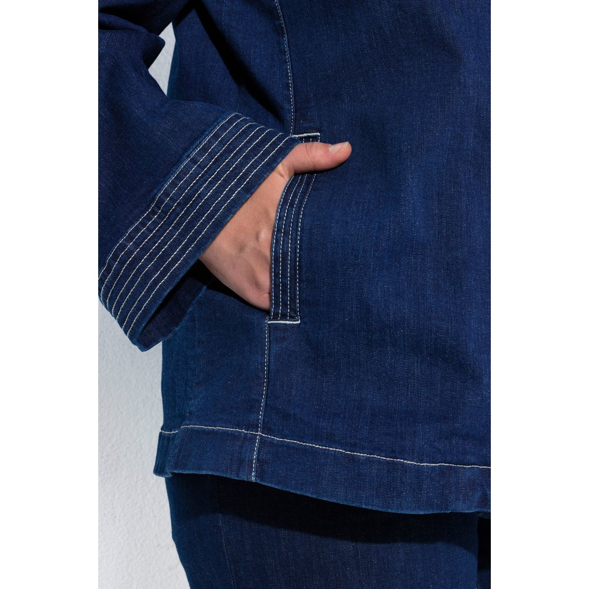 Veste en jean esprit kimono jean bleu foncé, ULLA POPKEN