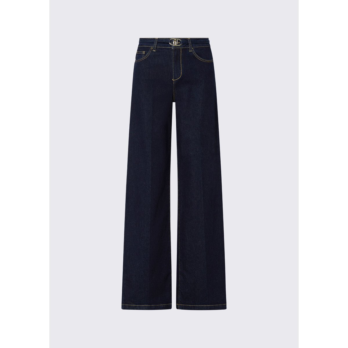 Jean évasé avec ceinture denim foncé, LIU JO