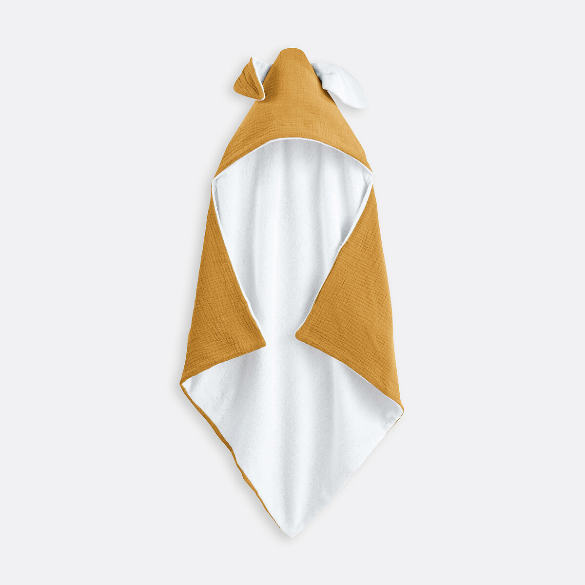 Cape de bain gaze de coton 380 g/m2, Kumla jaune moutarde, LA REDOUTE INTERIEURS