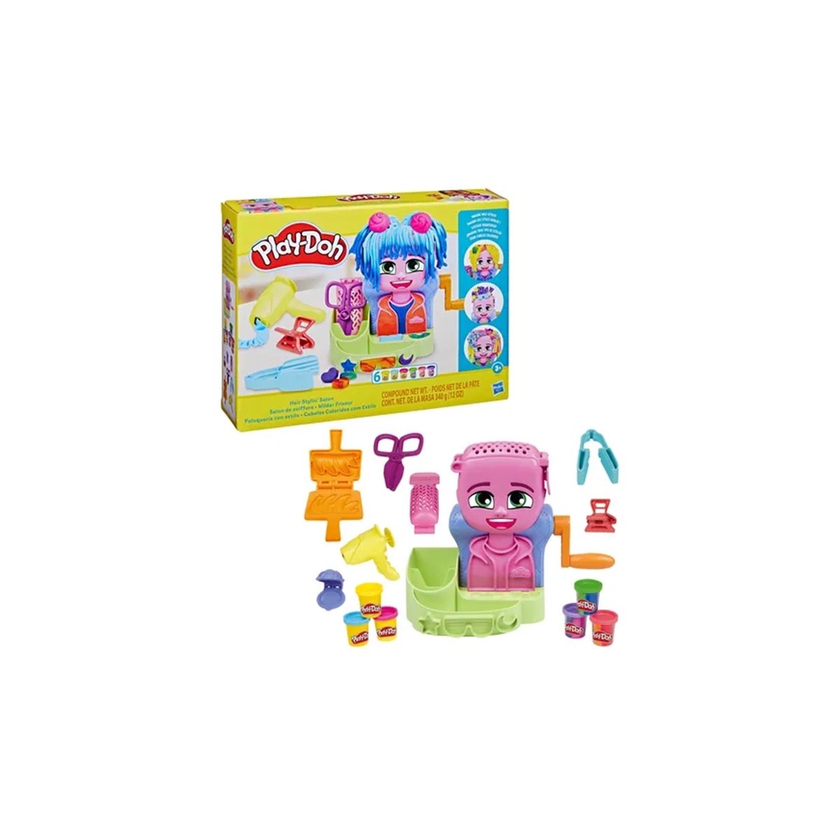 Play doh Salon de coiffure multicolore, HASBRO