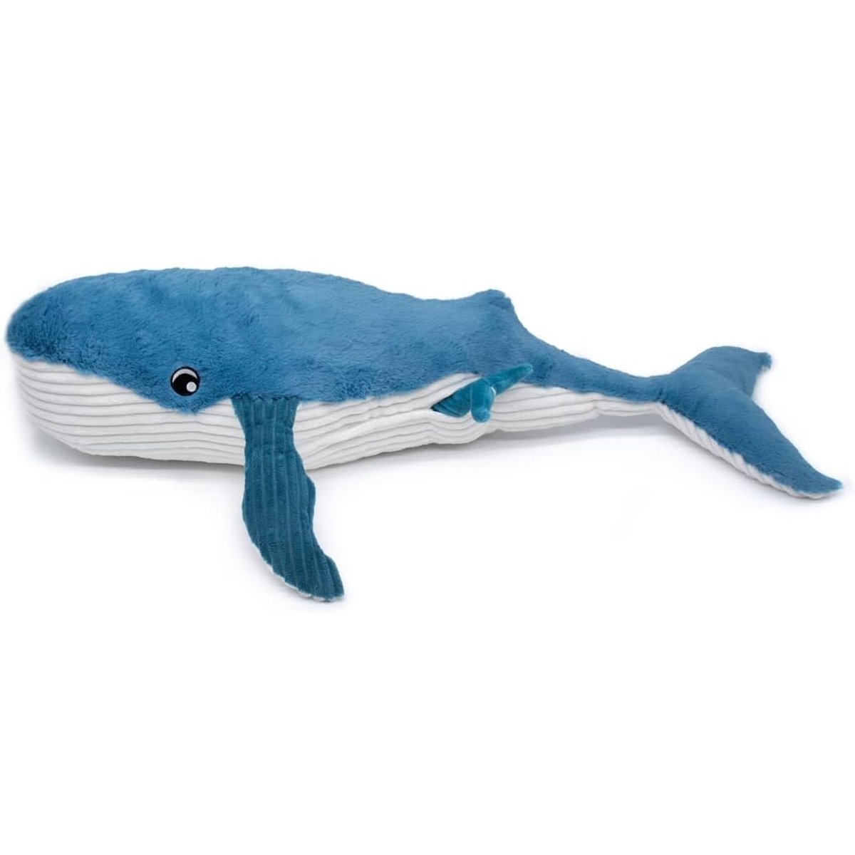 Peluche Gravillou baleine maman et bébé bleu, blanc, LES DEGLINGOS