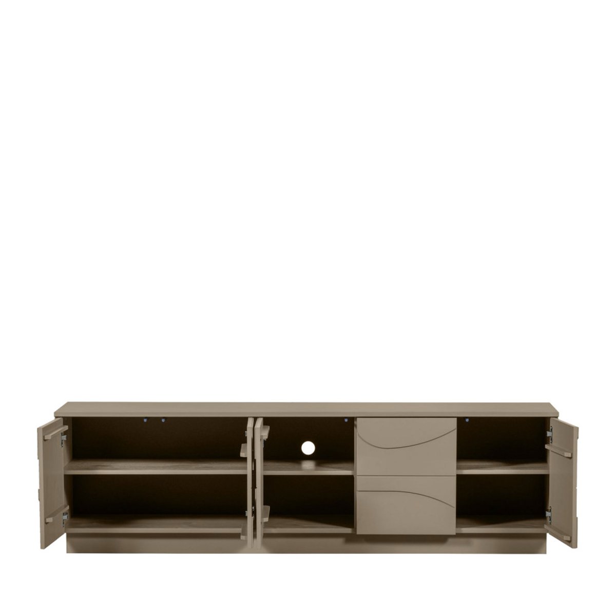 Meuble TV 5 portes en bois L180cm- TEO marron, WOOOD