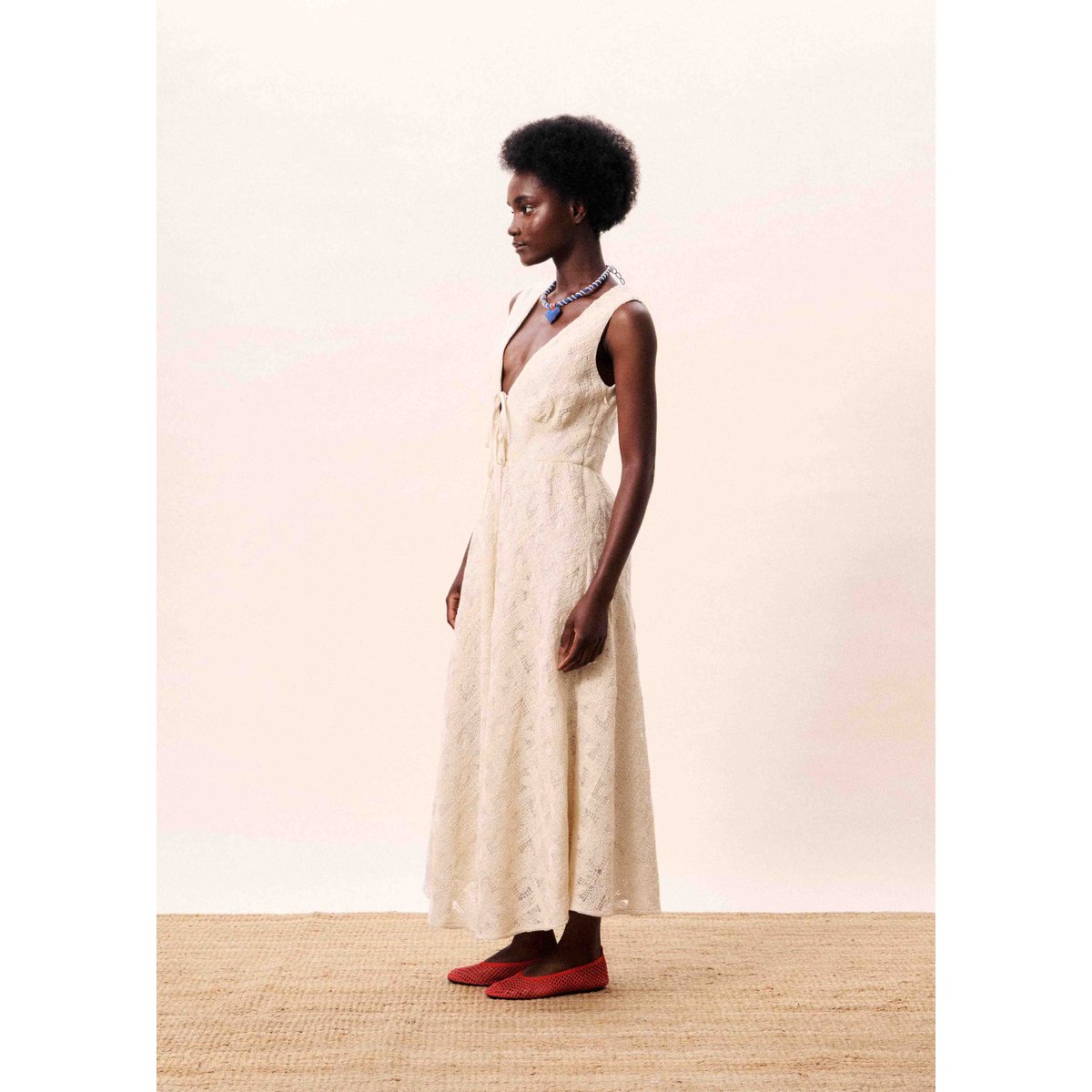 Robe FLORIPA beige crème, FRNCH