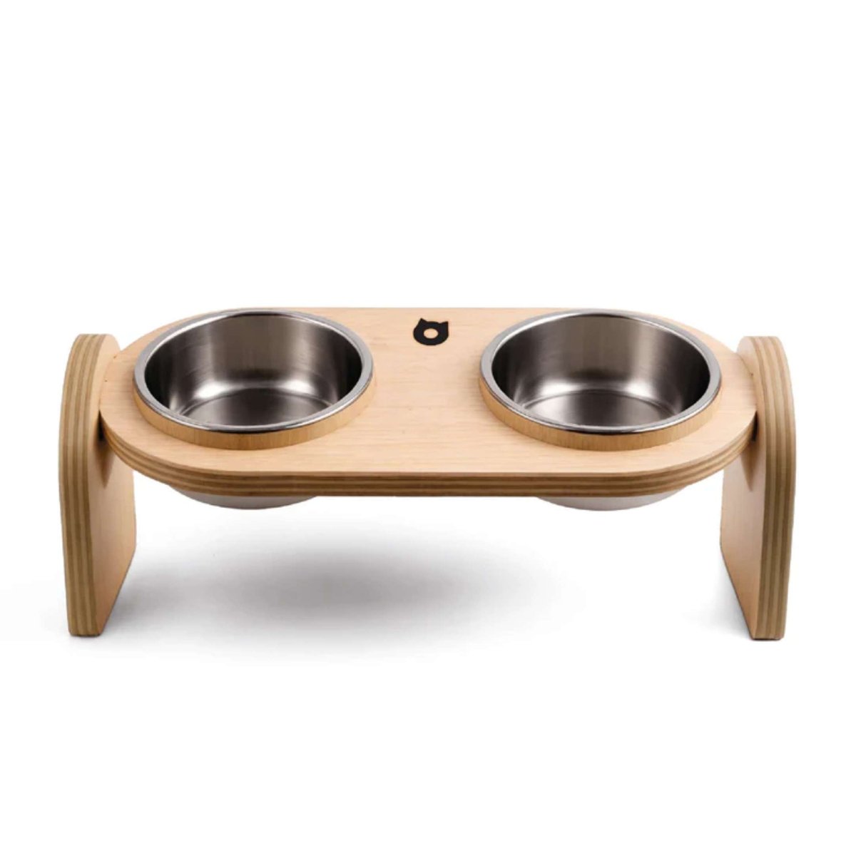Gamelle double surélevée pour chat et chien Almo Dinner beige, MAMAPETZ