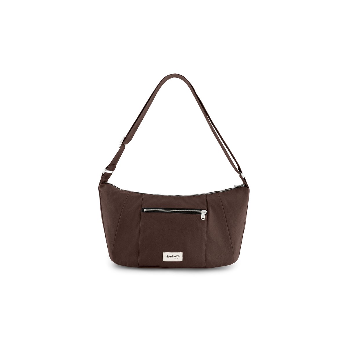 Sac crossbody en toile cirée, MINI CHARLOT chocolat, RIVEDROITE